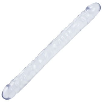 Crystal Jellies Dubbel Dildo 18'' - Lichblauw